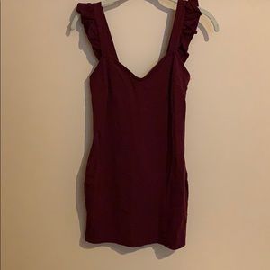 Mini Bodycon Dress w/ Ruffle Straps